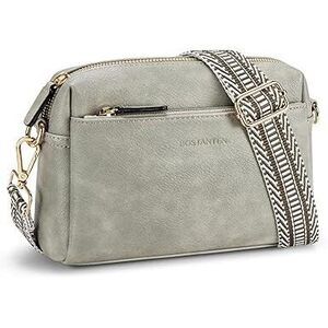 Small Crossbody Purse For Women Triple Zip Cell Phone Leather Handbag With